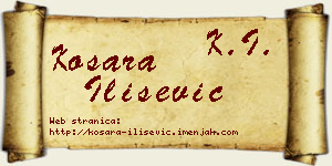 Kosara Ilišević vizit kartica